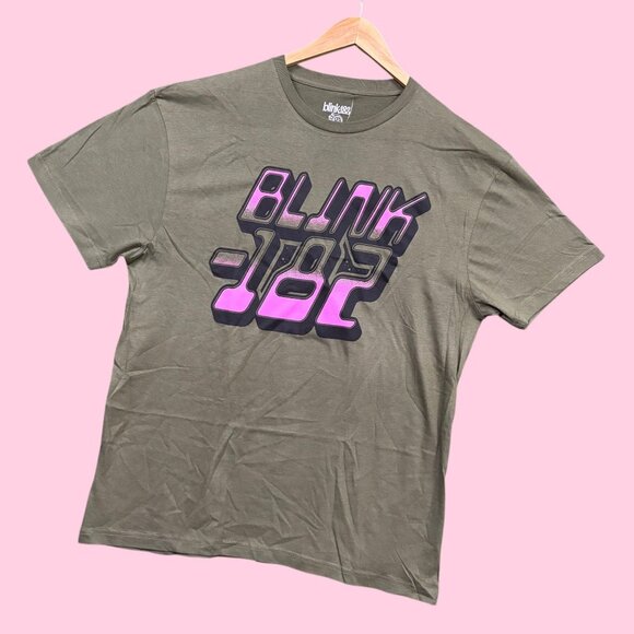 Blink-182 Bubble Logo Poster Punk Rock Band Tee L - Picture 3 of 4